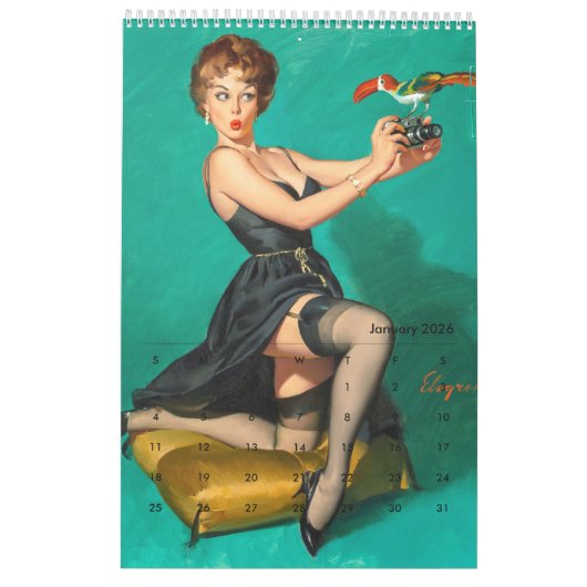 2026 Pin Up Calendar Kalender (Jan 2026)