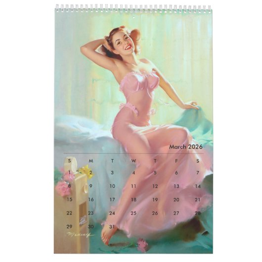 2026 Pin Up Calendar Kalender (Mar 2026)