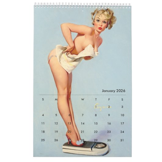 2026 Pin Up Calendar Kalender (Jan 2026)