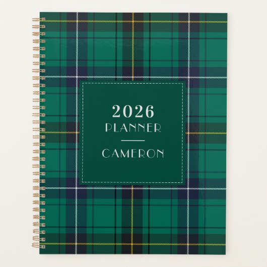 2026 Plaid Clan Henderson Tartan Checkered Planner (Voorkant)
