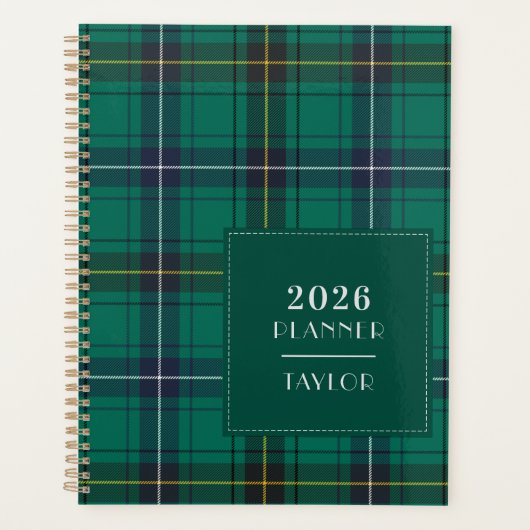 2026 Plaid Clan Henderson Tartan Checkered Planner (Voorkant)