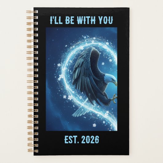 2026 Planner Bald Eagle Heart Love 1 Custom Year (Voorkant)
