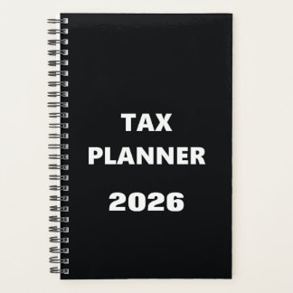2026 Planner Belastingplanner Zwart Wit Ontwerp