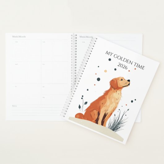 2026 Planner | Gift For Golden Retriever Lovers (Display)