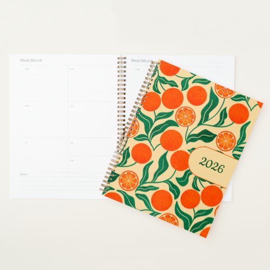 2026 Planner | Orange Citrus Botanical Design (Display)