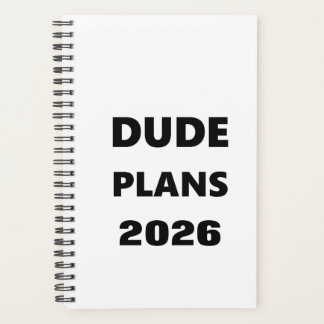 2026 Planner voor mannen Dude Plans Zwart letterty