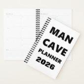 2026 Planner voor mannen Man Cave Planner Zwart le (Display)