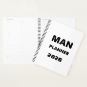 2026 Planner voor mannen Man planner zwart lettert (Display)
