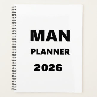 2026 Planner voor mannen Man planner zwart lettert