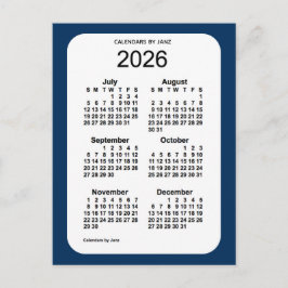 2026 Politiedoos blauw 6 maanden Mini Agenda van J Briefkaart