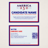 2026 Politieke campagne Kandidaat Verkiezingsconta Visitekaartje (Voorkant /achterkant)