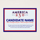 2026 Politieke campagne Kandidaat Verkiezingsconta Visitekaartje (Voorkant)