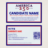 2026 Politieke campagne Kandidaat Verkiezingsconta Visitekaartje (Voorkant /achterkant)