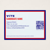 2026 Politieke campagne Kandidaat Verkiezingsconta Visitekaartje (Achterkant)
