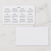 2026 Portemonnee Maat Kalender Visitekaartje (Voorkant / Achterkant)