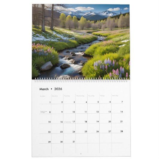 2026 Prachtige kalender (Mar 2026)