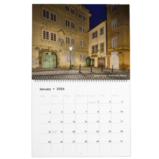 2026 Prague Lesser Town at Night Calendar Kalender (Jan 2026)