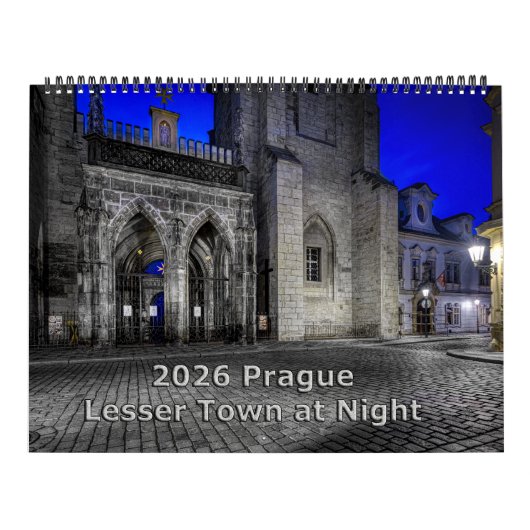 2026 Prague Lesser Town at Night Calendar Kalender (Hoes)