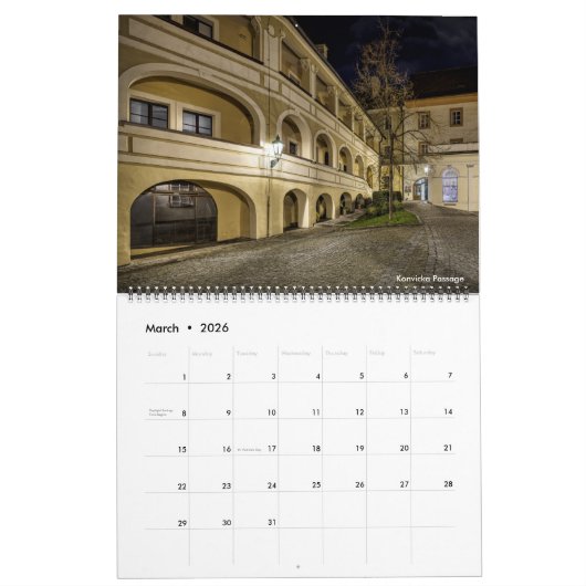 2026 Prague Old Town at Night Calendar Kalender (Mar 2026)