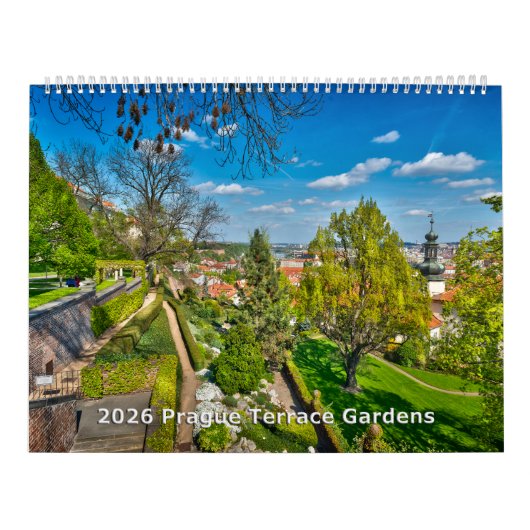 2026 Prague - Terrace Gardens Calendar Kalender (Hoes)