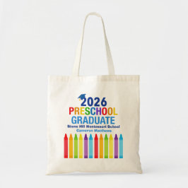 2026 Preschool Graduate Cute Custom Graduation Tote Bag