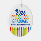 2026 Preschool Graduate Cute Custom Keepsake Keramisch Ornament (Rechts)