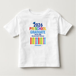 2026 Preschool Graduate Cute Customizable Kinder Shirts