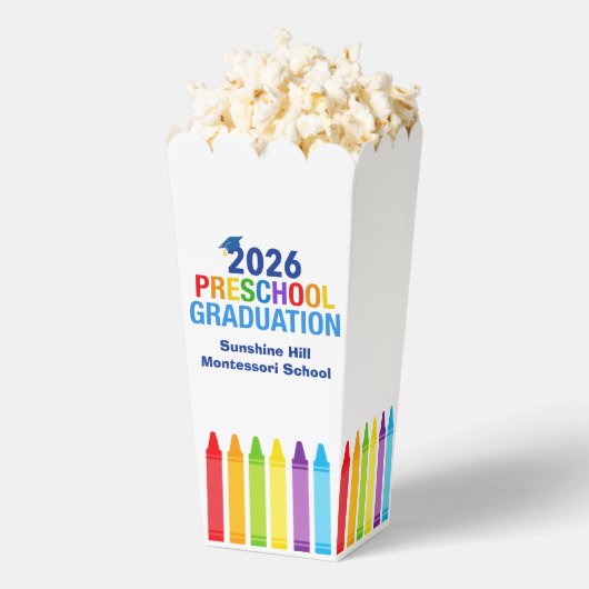 2026 Preschool Graduation Custom Party Popcorn Bedankdoosjes (Popped)