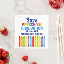 2026 Preschool Graduation Custom School Party Servet