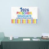 2026 Preschool Graduation Party Custom Graduate Spandoek (Beurs)
