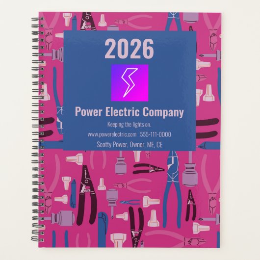 2026 Professional Yearly Planner for Electrician (Voorkant)