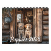 2026 Puppies Muurkalender Kalender (Hoes)