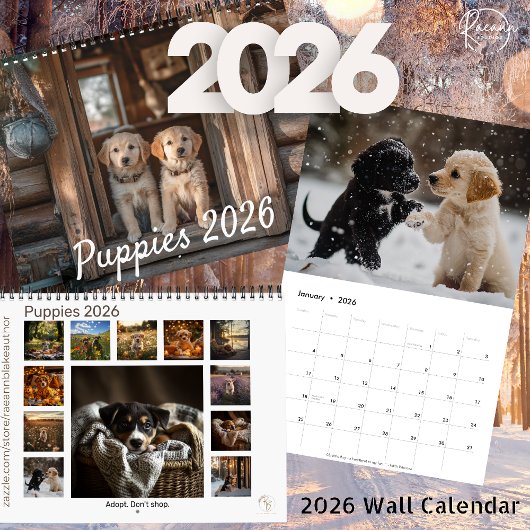 2026 Puppies Muurkalender Kalender