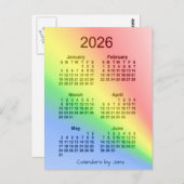2026 Rainbow 6-mini-agenda van Janz Briefkaart (Voorkant / Achterkant)