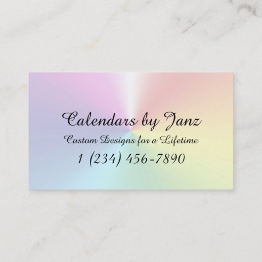 2026 Rainbow Cloud Calendar van Janz Visitekaartje (Achterkant)