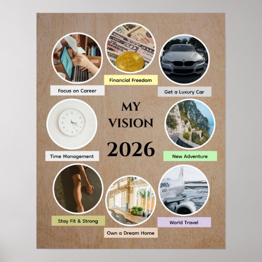 2026 Random Modern Circle Photo Vision Poster (Voorkant)