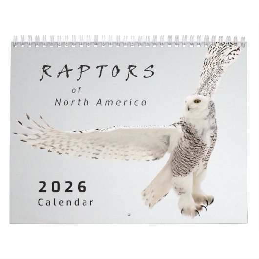 2026 Raptors of North America Bid Photo Calendar Kalender (Hoes)