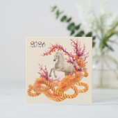 2026 Rearing Horse Lunar New Year Zodiac Feestdagenkaart (Staand voorkant)