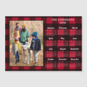 2026 Red Buffalo Plaid Gepersonaliseerde fotokalen (Voorkant)