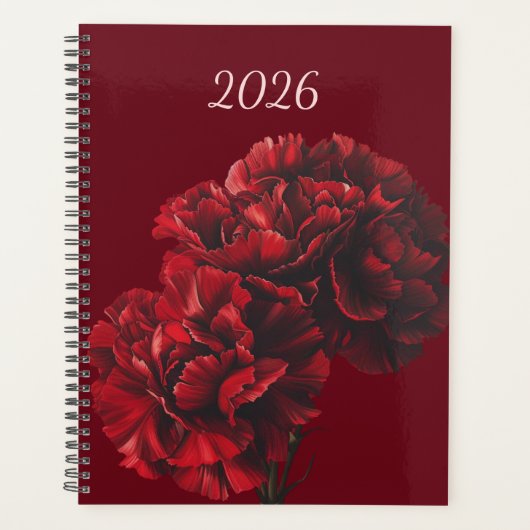 2026 Red Carnations Planner (Voorkant)