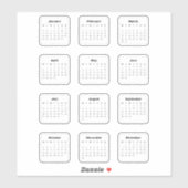 2026 Regenboogkalender Sticker (Vel)