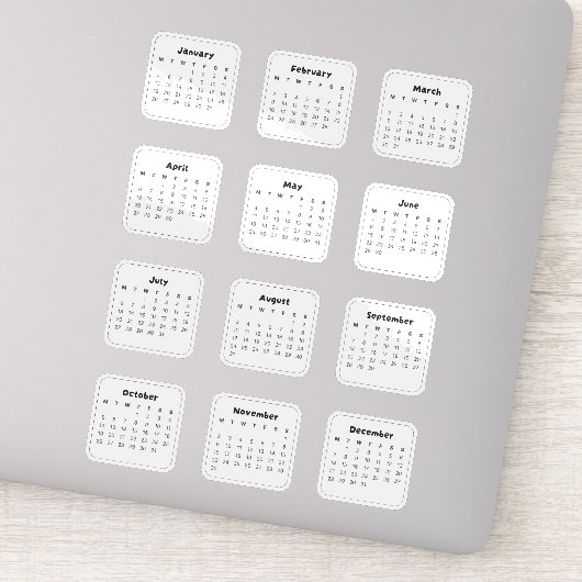 2026 Regenboogkalender Sticker (Detail)