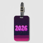 2026 reisjaar bagagelabel (Voorkant (verticaal))