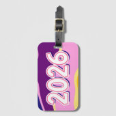2026 reisjaar bagagelabel (Voorkant (verticaal))