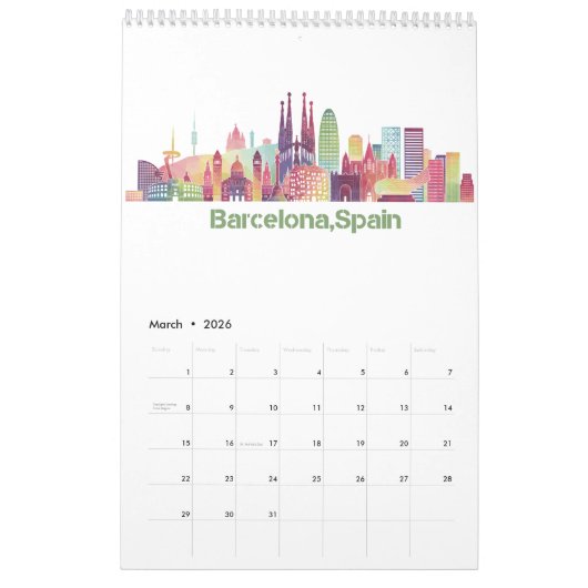 2026 REIZEN WERELDSTEDEN KALENDER (Mar 2026)