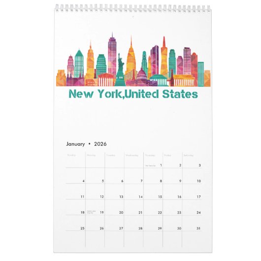 2026 REIZEN WERELDSTEDEN KALENDER (Jan 2026)