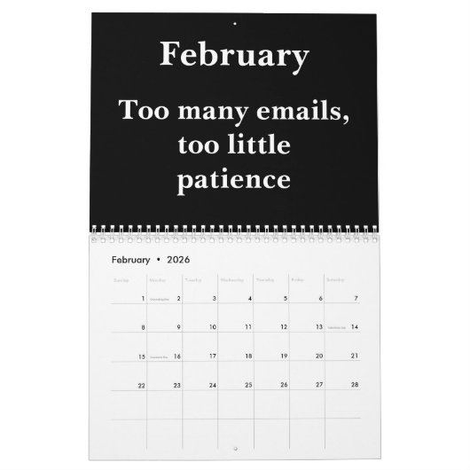 2026 Relatable Office Wall Calendar Kalender (Feb 2026)
