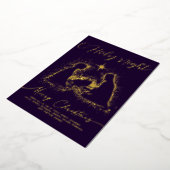 2026 Religieus kerstbeeld Ezel, o heilige nacht Ge Folie Feestdagenkaart (Gedraaid)