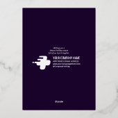 2026 Religieus kerstbeeld Kribbe Eer aan God Schri Folie Feestdagenkaart (Achterkant)