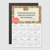 2026 Retro Bloemen 1 Samuel 16:7 Kalender (Voorkant / Achterkant)